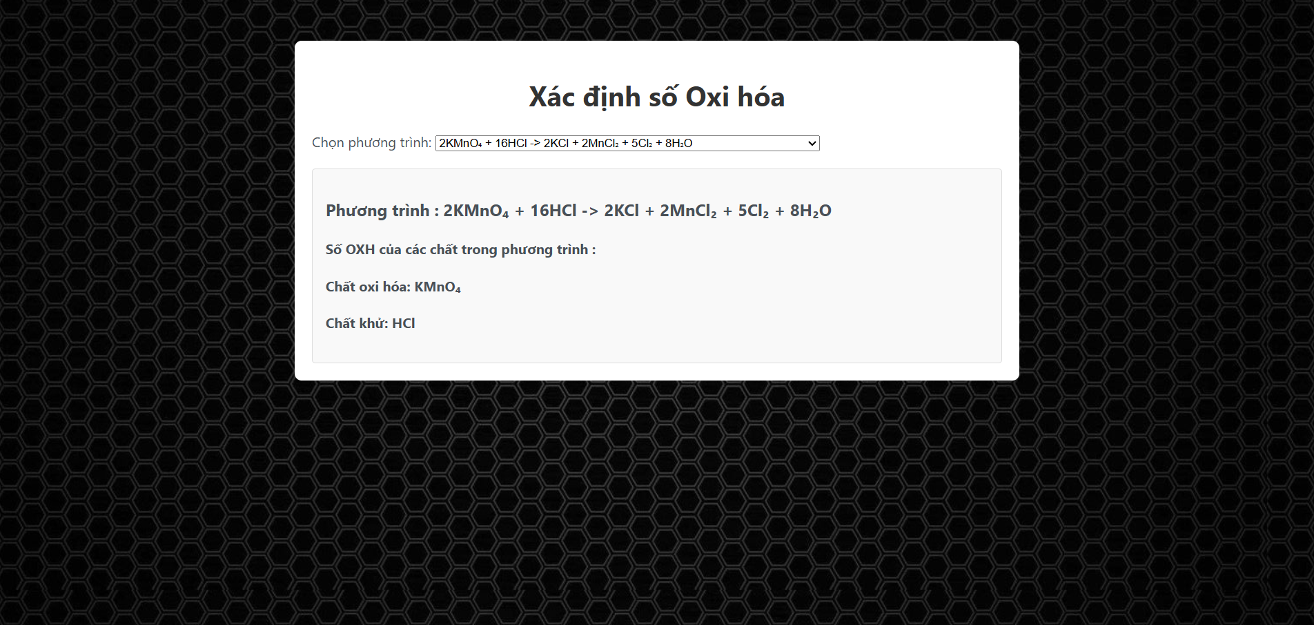 Xác định số oxi hóa